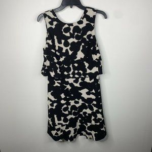 Banana Republic Womens 8P Petite Black/White Sleeveless Dress